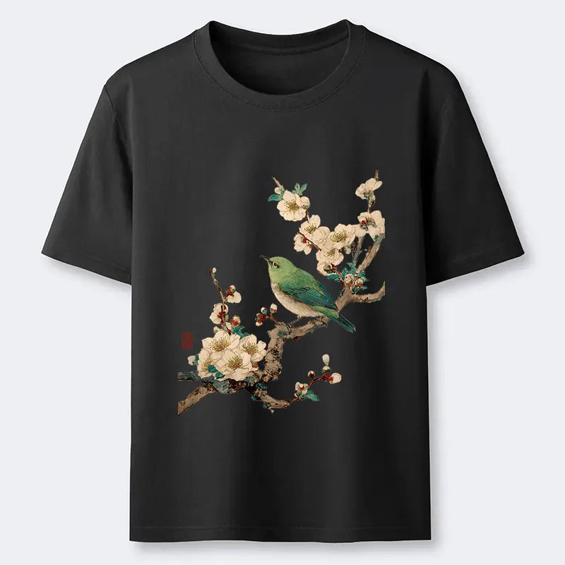 Kyoto-Lion Perched In Bloom Classic T-Shirt