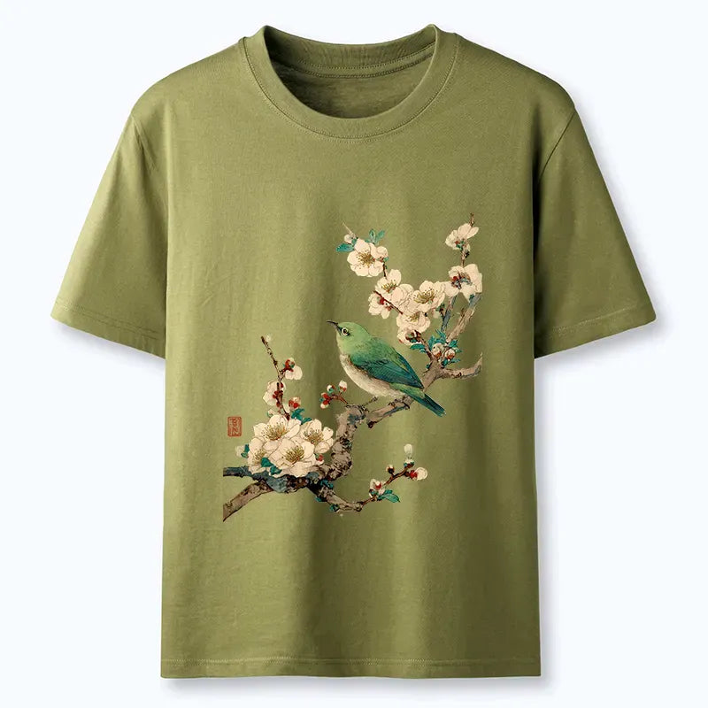 Kyoto-Lion Perched In Bloom Classic T-Shirt