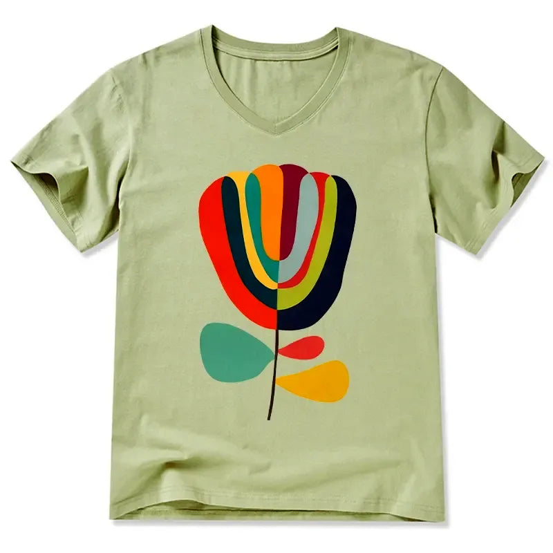 Japanese Floral V-Neck Best Seller