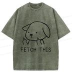 Japanese washed dog t-shirt for daily wear