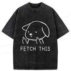 Vintage unisex dog tee for streetwear