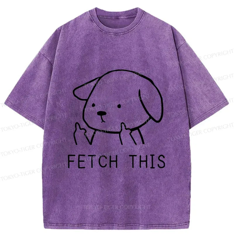 Kyoto-Lion Fetch This Dog Washed T-Shirt