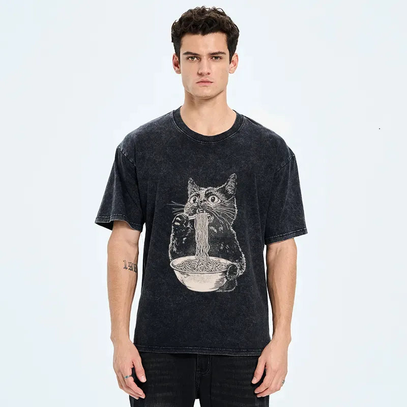 Washed unisex t-shirt for daily wear