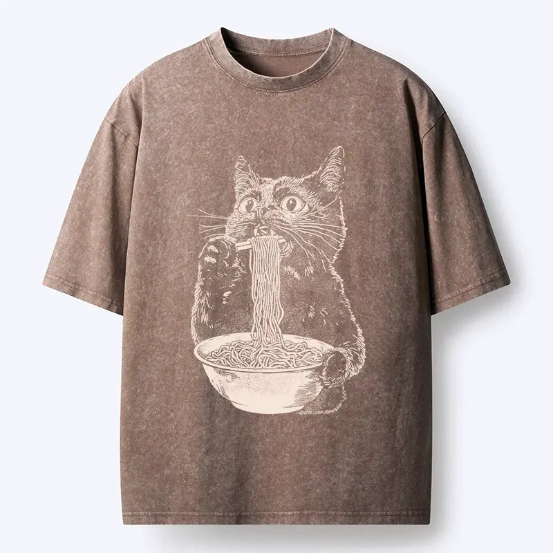 Kyoto lion cat ramen tee on sale