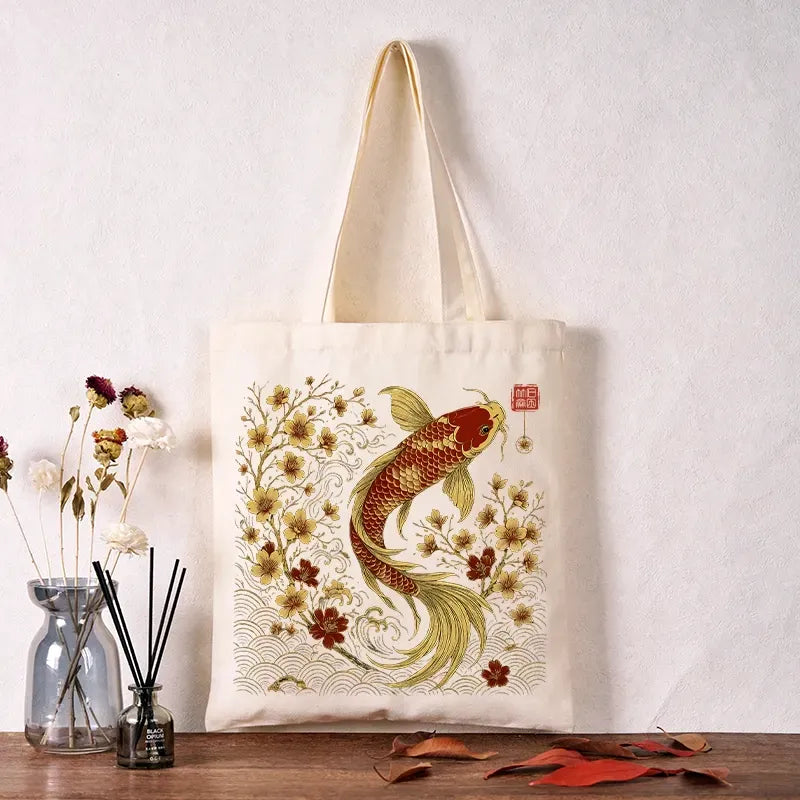 japanese vintage sakura tote bag