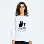 Kyoto-Lion Black Cat Scratches People Classic Sweatshirt