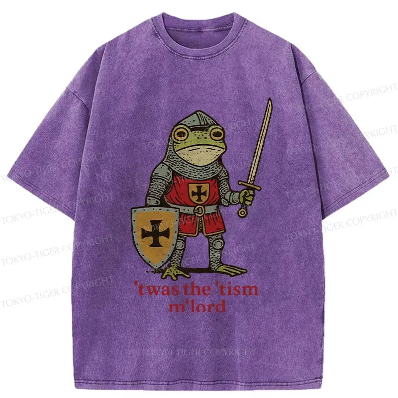 Washed Japanese Streetwear Frog Tee for Summer