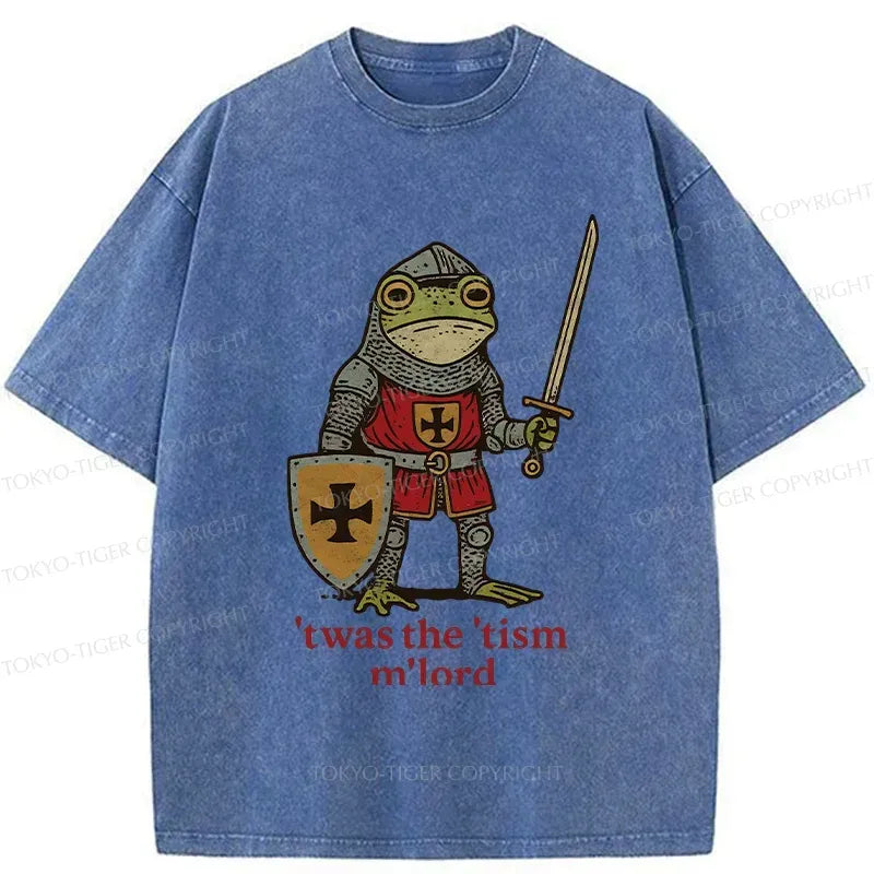 Washed Japanese Streetwear Frog Tee for Summer