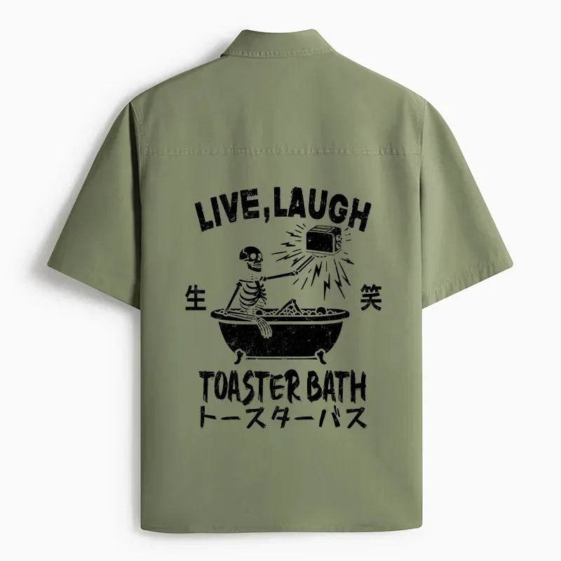 Kyoto-Lion Funny Electric Shock Skeleton Work Shirt