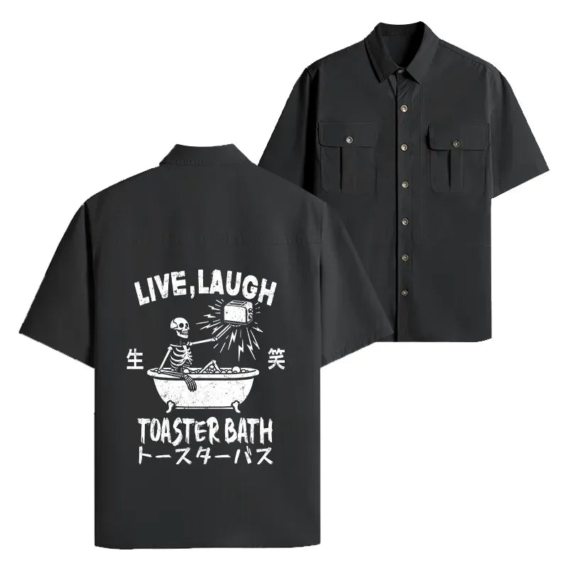 Electric shock skeleton shirt for daily wear