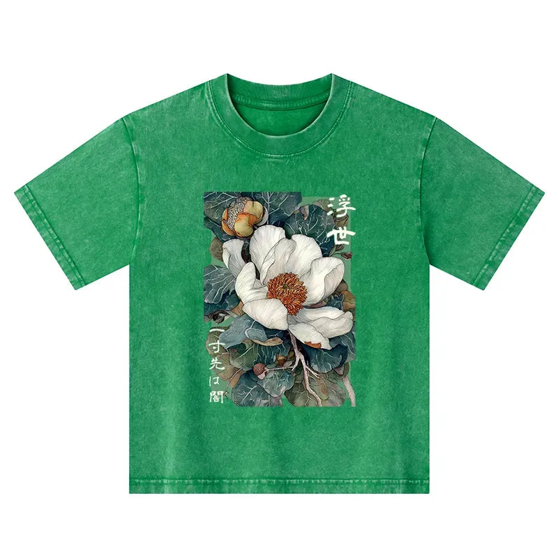 japanese ukiyoe kids t-shirt