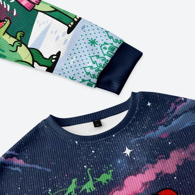 Kyoto-Lion Dinosaur Era Christmas Ugly Sweatshirt