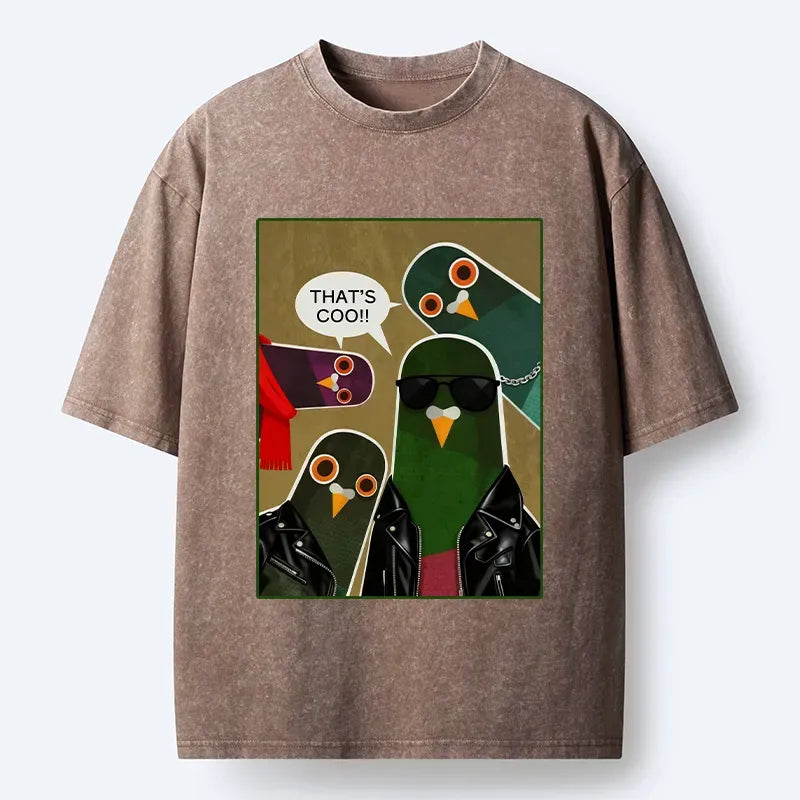 Kyoto-Lion Cool Pigeon Washed T-Shirt