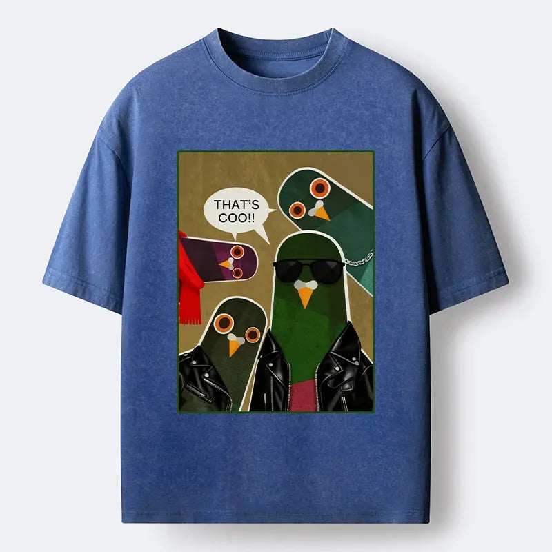 Kyoto-Lion Cool Pigeon Washed T-Shirt