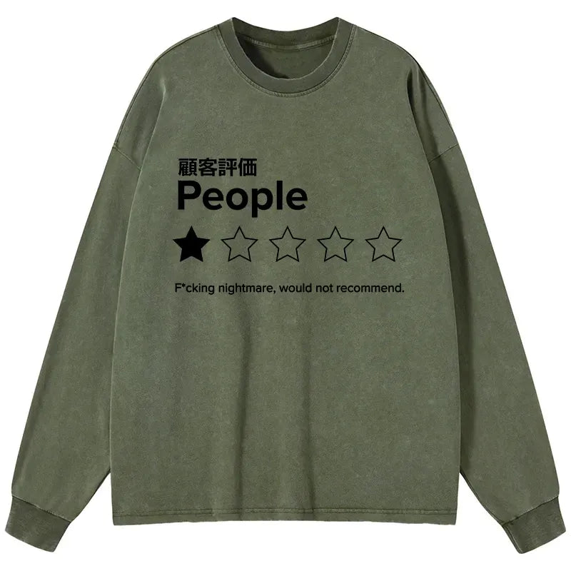 Japanese vintage washed long sleeve t-shirt