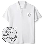 Kawaii Cat Ramen Polo Shirt for Daily Wear