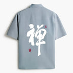 Japanese Zen Kanji Work Shirt for Daily Wear