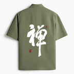 Japanese Zen Kanji Work Shirt for Daily Wear
