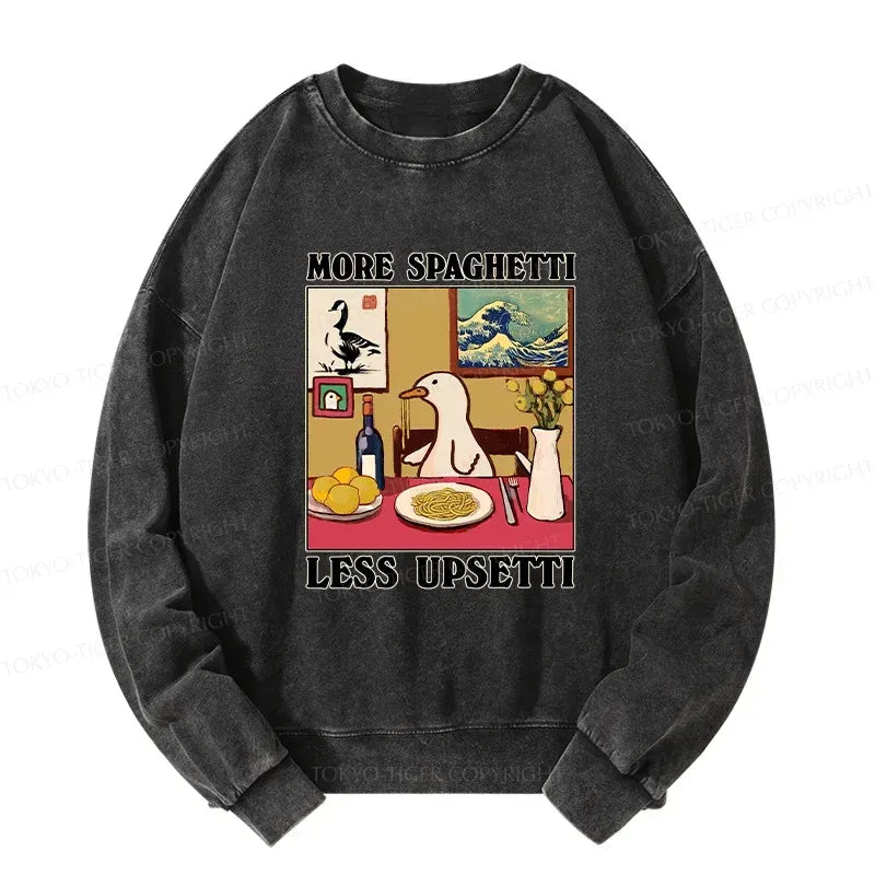 Kyoto-Lion More Spaghetti Less Upsetti Goose Washed Sweatshirt