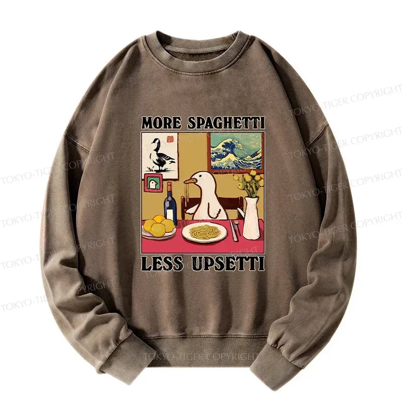 Kyoto-Lion More Spaghetti Less Upsetti Goose Washed Sweatshirt
