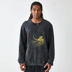 Washed Terry Octopus Sweatshirt Gift Idea for Him