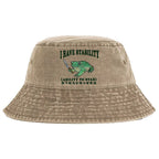 Kyoto-Lion Mentally Stable Assassin Frog Washed Bucket Hat