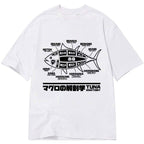 Kyoto-Lion Tuna Dissection Map Japanese Classic T-Shirt