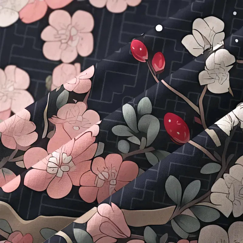 Kyoto-Lion Blooming Sakura Aloha Hawaiian Shirt