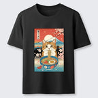 Japanese Cat Ramen T-Shirt for Gift Idea