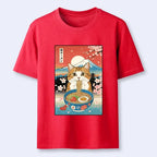 Japanese Cat Ramen T-Shirt for Gift Idea
