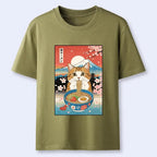 Japanese Cat Ramen T-Shirt for Gift Idea