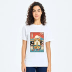 Funny Cat Eating Ramen Classic Tee on Sale