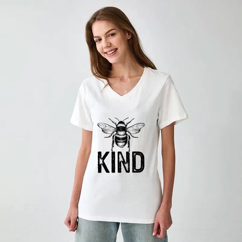 Unisex V-Neck T-Shirt for Streetwear Casual