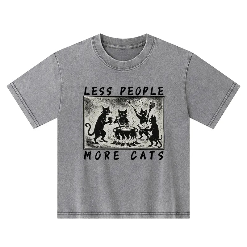 Kyoto-Lion Cat Sacrifice Ceremony Kids Washed T-Shirt