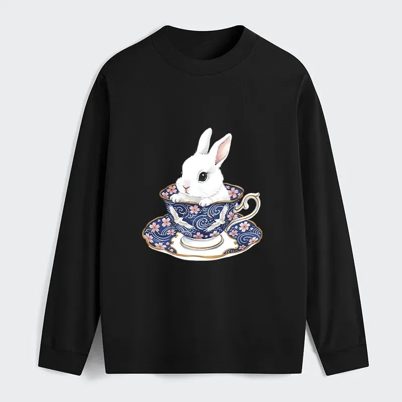 Japanese Rabbit Tea Set Long Sleeve T-Shirt