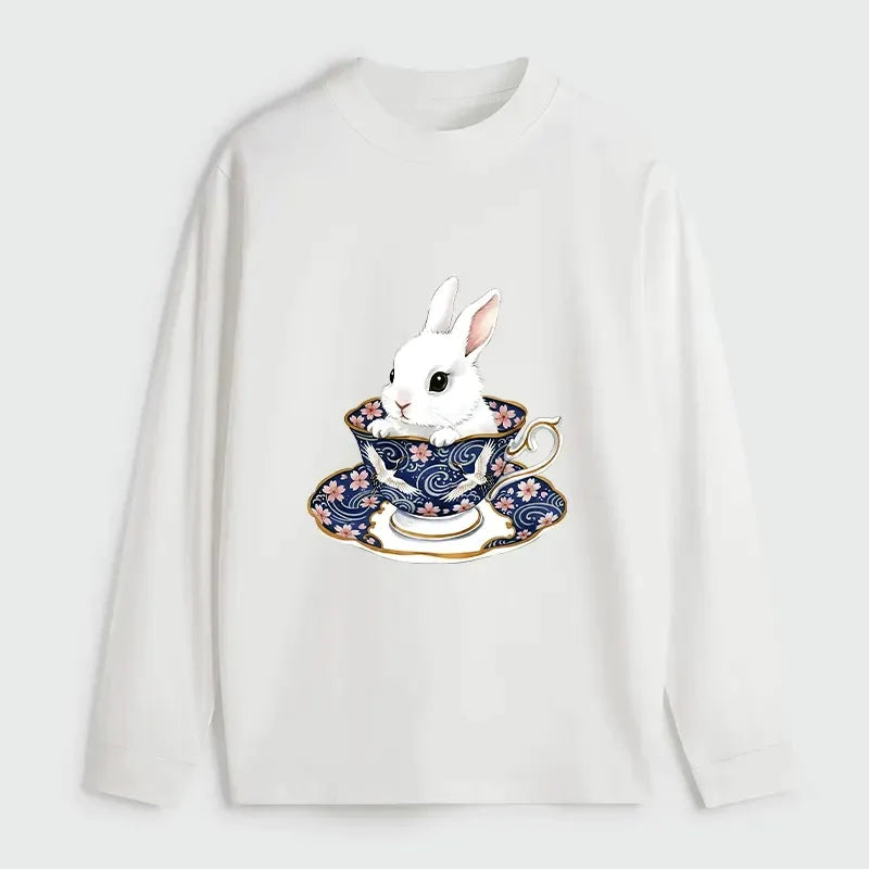 Cute Rabbit Tea Set Tee for Summer