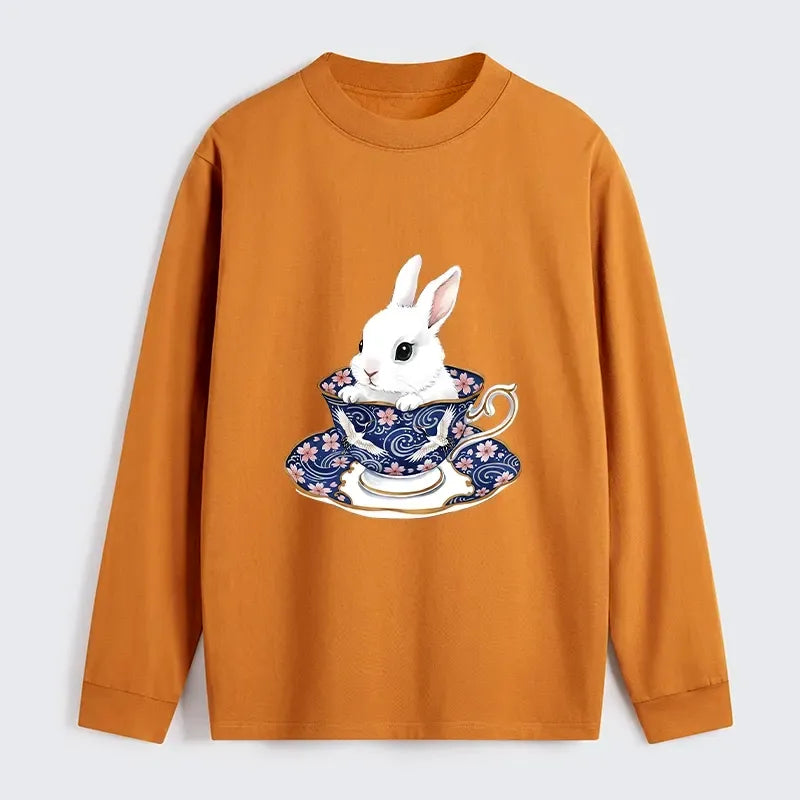 Japanese Rabbit Tea Set Long Sleeve T-Shirt