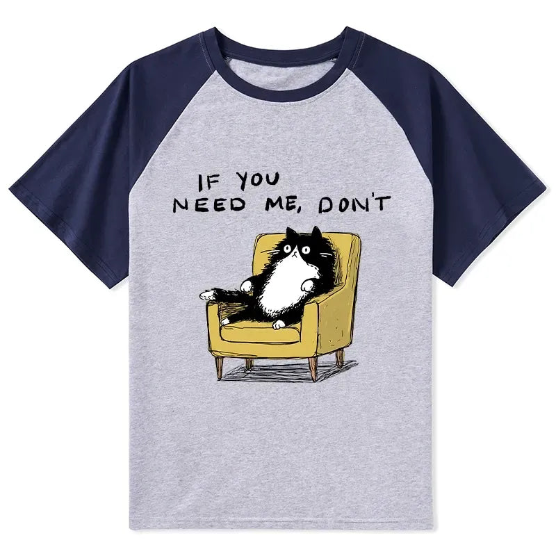 Unisex Cat Raglan T-Shirt for Festival