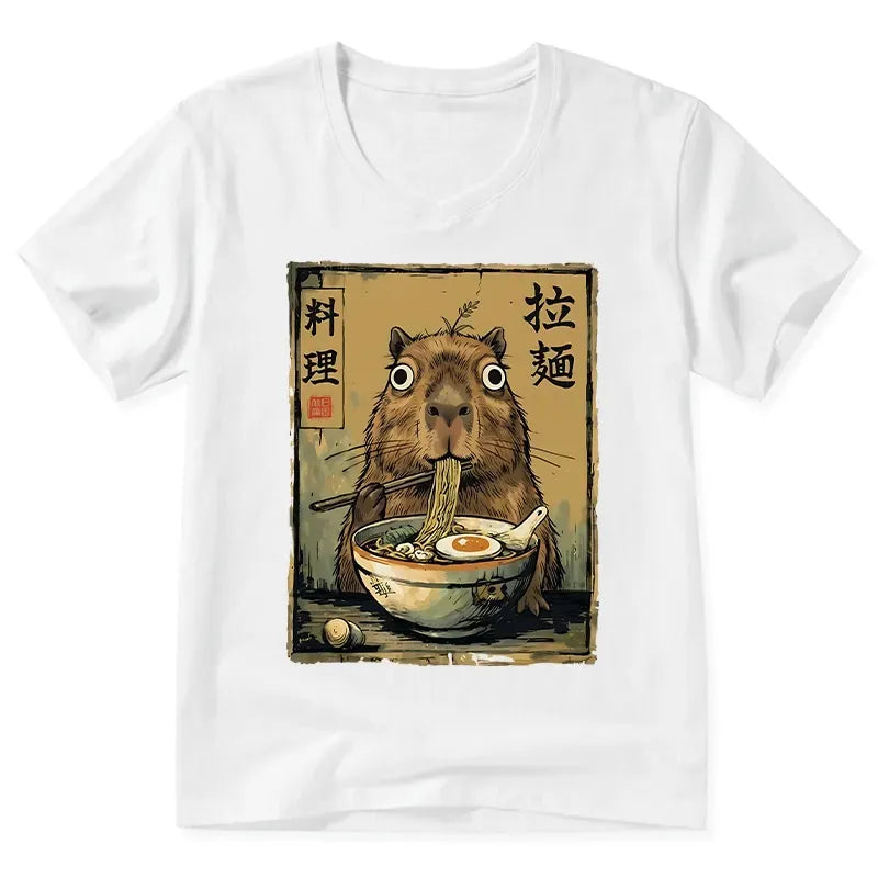 Japanese Vintage Capybara V-Neck Tee