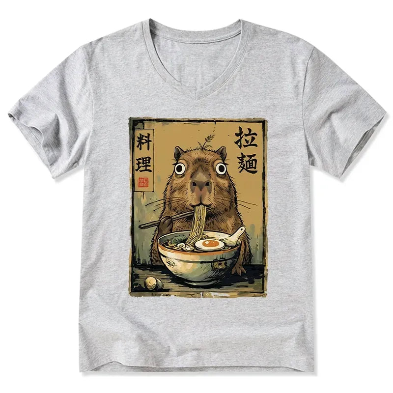 Cute Capybara Eating Ramen T-Shirt