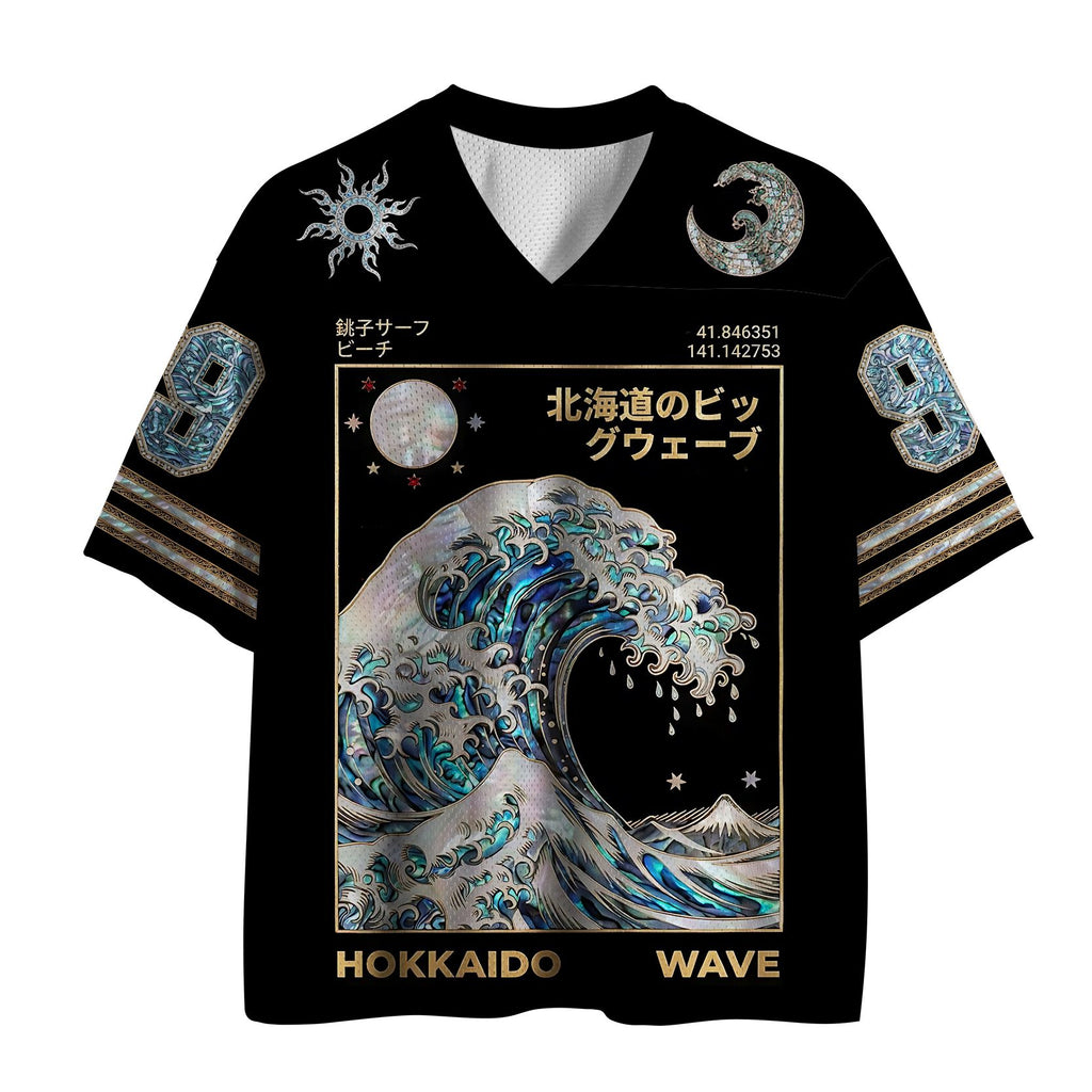 Kyoto-Lion Sparkling Waves Of Hokkaido, Japan Mesh Jersey
