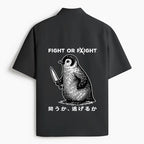 Kyoto-Lion Funny Fight Or Flight Work Shirt