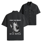 kyoto lion fight or flight funny shirt