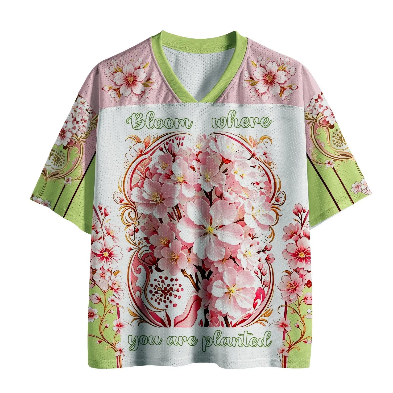Kyoto-Lion Sakura:Bloom Where You Are Planted Mesh Jersey