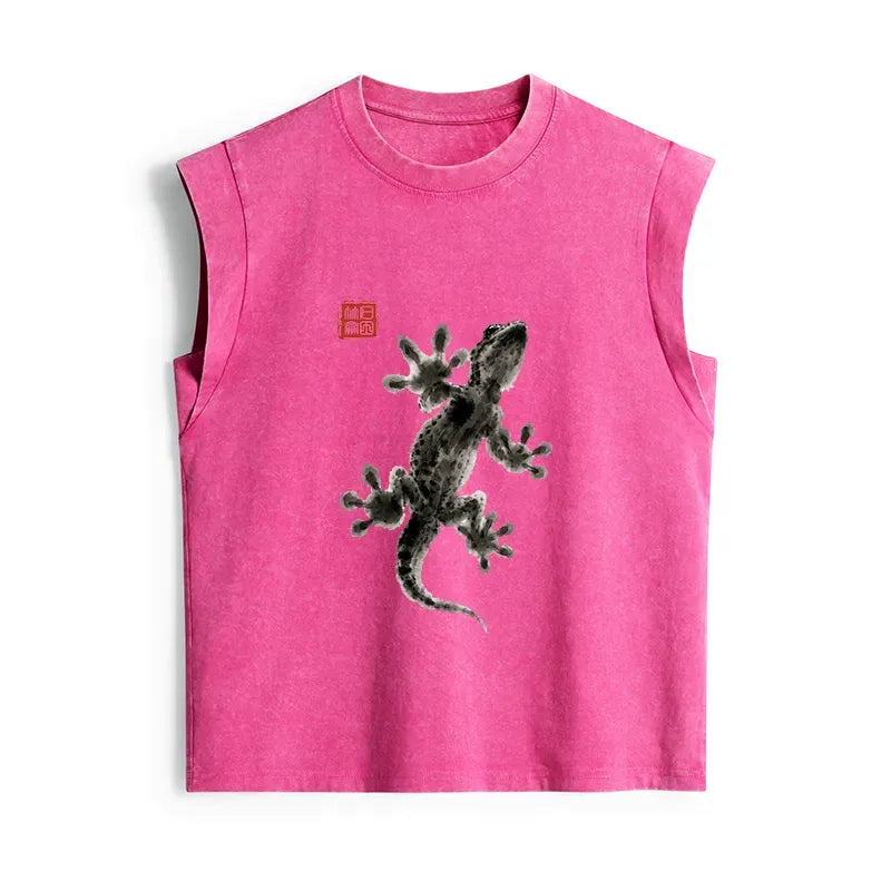 Japanese Gecko Tank Top for Summer