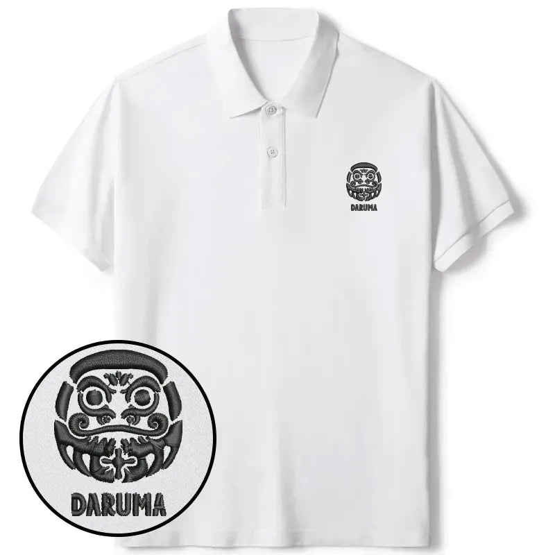 Japanese Daruma Doll Polo Shirt for Summer