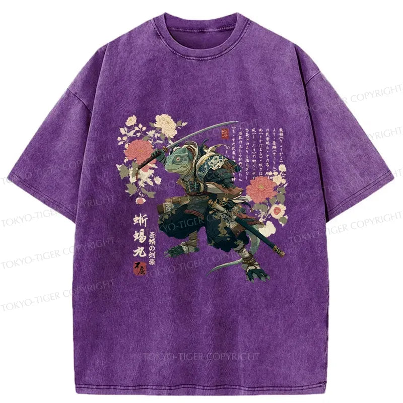 Vintage Samurai Lizard T-Shirt for Streetwear