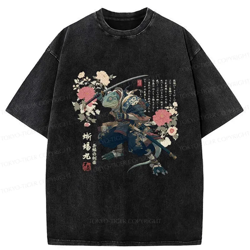 Japanese Samurai Washed T-Shirt Unisex