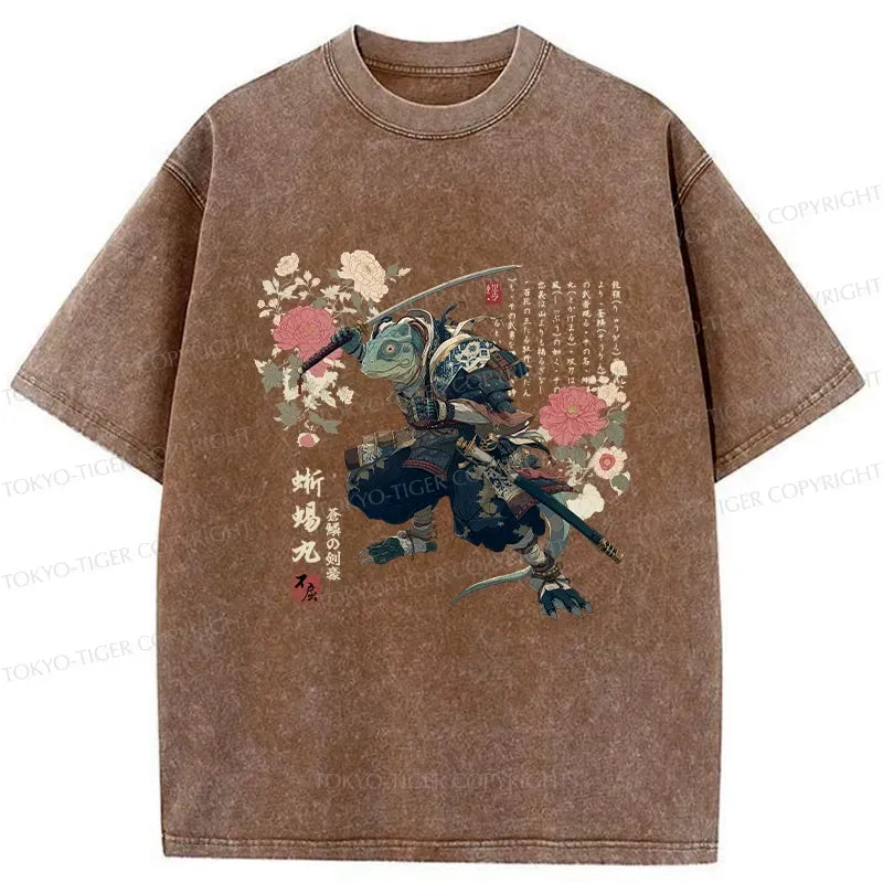 Vintage Samurai Lizard T-Shirt for Streetwear