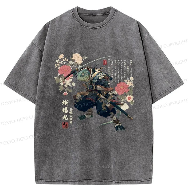 Japanese Samurai Washed T-Shirt Unisex